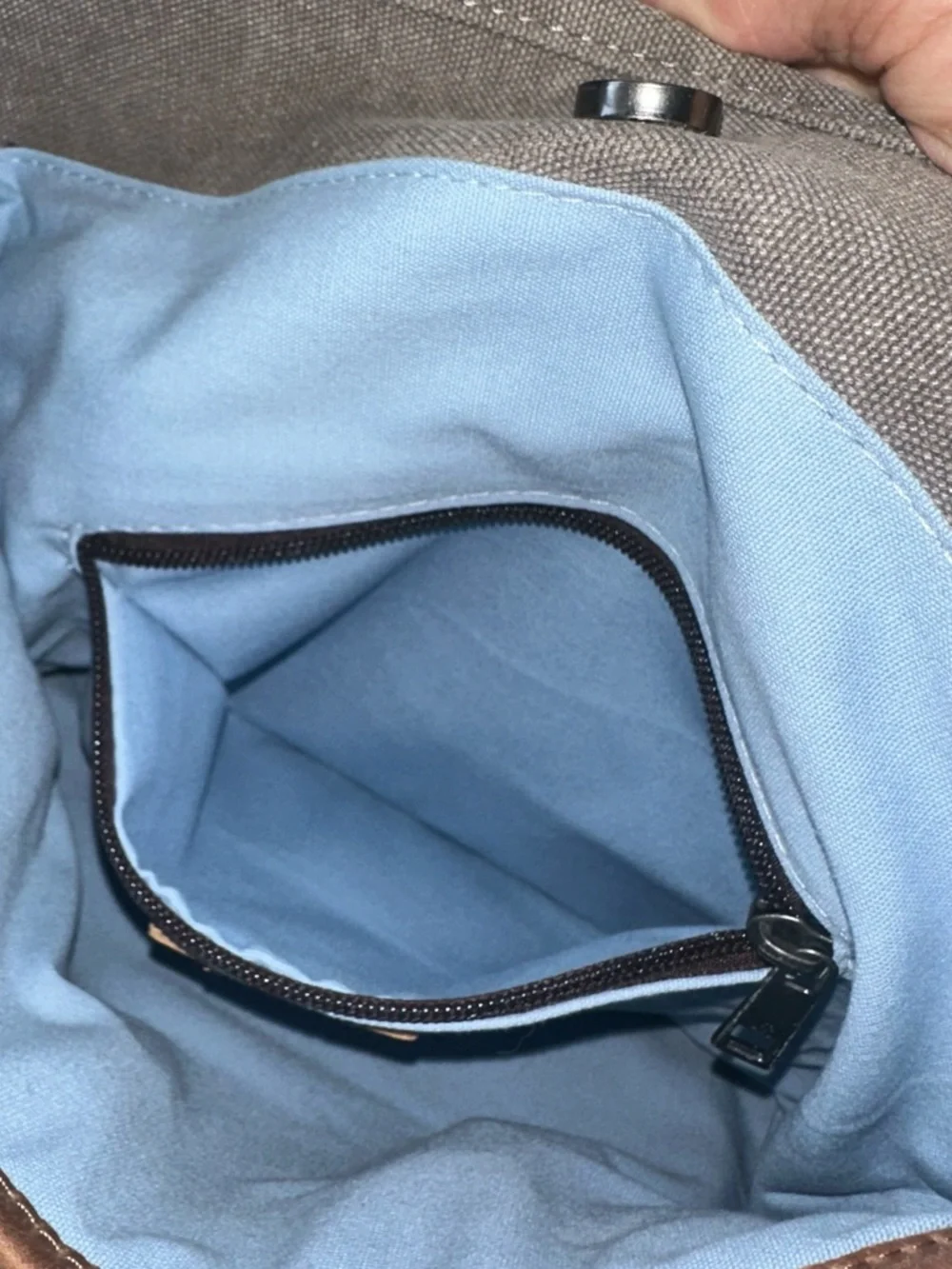 United Leather New York Cotton Canvas CowhideLeather UNISEX Backpack Taupe NWOT